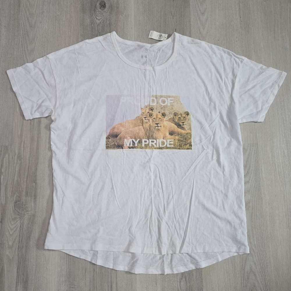 Aerie Offline Proud Of My Pride Unstoppable Oversized T-Shirt White New